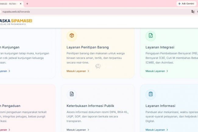 Rutan Pasangkayu Luncurkan RUPASKA SIPAMASEI, Permudah Akses Informasi dan Layanan