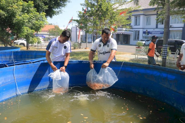 Perkuat Ketahanan Pangan, Lapas Pemuda Madiun Terima 1.500 Bibit Ikan Nila dari DKPP