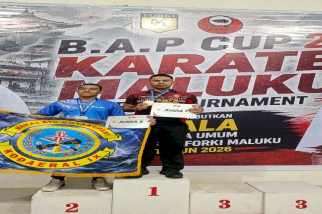 Harumkan Pemasyarakatan Maluku, Kevin Revuallo Sabet Medali Emas B.A.P CUP 2 Karate Maluku