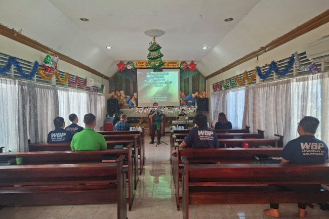 Lapas Banjarmasin Fasilitasi Ibadah Warga Binaan Kristiani bersama GMDC