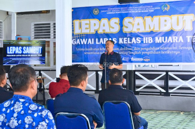 Lapas Muara Tebo Gelar Pisah Sambut Tiga Pejabat Struktural