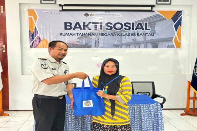 Rutan Rantau Salurkan Bantuan Sembako bagi Keluarga Warga Binaan yang Membutuhkan