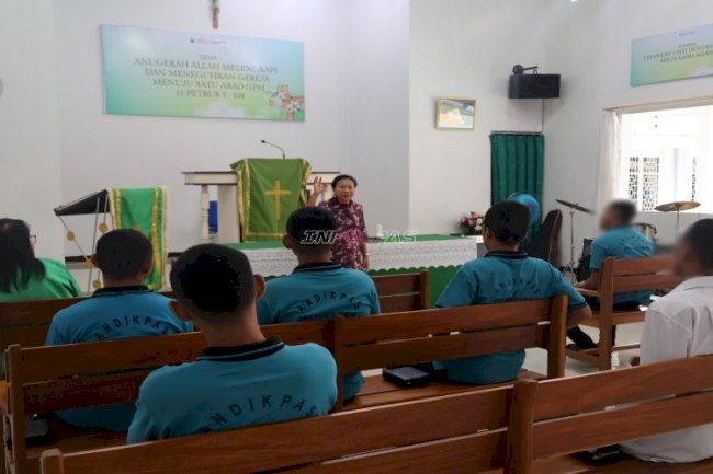 LPKA Ambon Beri Pembinaan Rohani Kristen kepada Anak Binaan