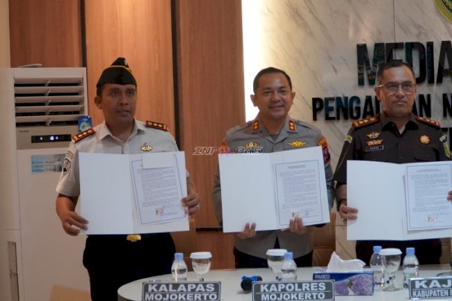 Lapas Mojokerto dan APH Mojokerto Teken Pakta Integritas di PN Mojokerto