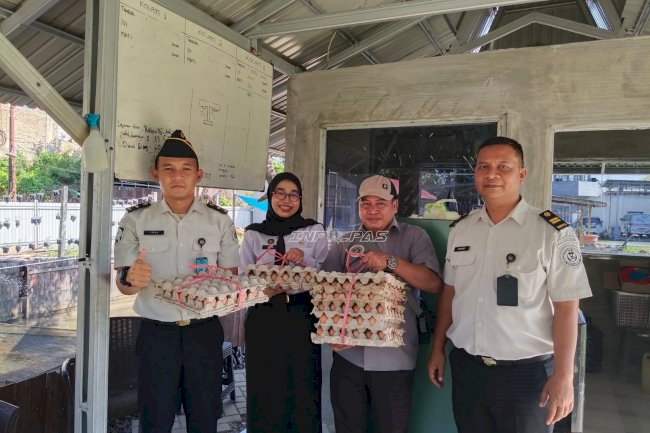 Program Pembinaan Berbuah Hasil, Lapas Banjarmasin Pasok 210 Butir Telur SAE 1 ke Koperasi