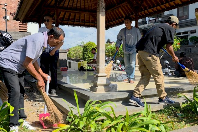 Bapas Denpasar Gandeng Masyarakat Bersihkan Pasar Seni Sukawati
