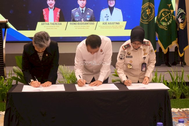 Kanwil Ditjenpas Babel, Kejati, dan Pengadilan Tinggi Teken PKS Persidangan Elektronik