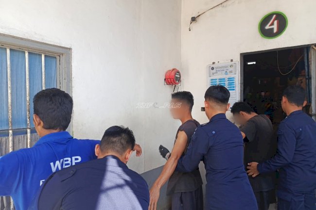 Rutan Rantau Gelar Penggeledahan Rutin, Cegah Peredaran Barang Terlarang