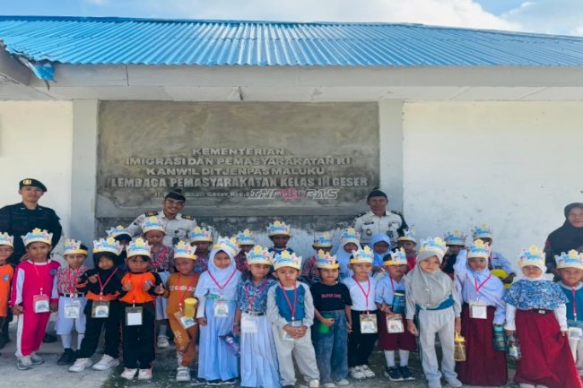 Lapas Geser Sambut Kunjungan Siswa SDN 5 Seram Timur di Momen HAN 2026
