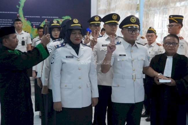 Kakanwil Ditjenpas Sulteng Lantik Tujuh Pejabat Nonmanajerial, Perkuat Kualitas Layanan Pemasyarakatan