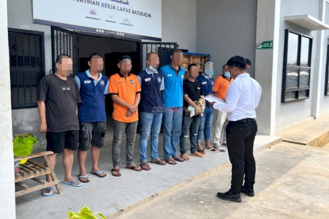 Komitmen Zero Narkoba, Lapas Batulicin Gelar Tes Urine Acak bagi Warga Binaan