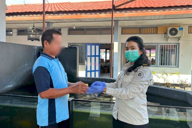 Deteksi Dini Penyalahgunaan Narkoba, Rutan Marabahan Tes Urine Petugas dan Warga Binaan