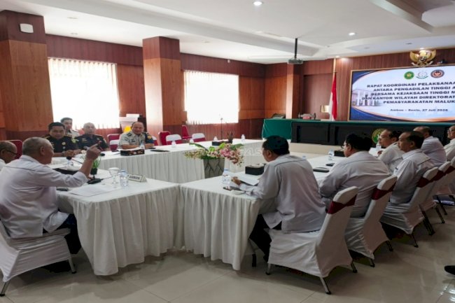 Implementasi KUHAP Baru, Kanwil Ditjenpas Maluku dan APH Bahas Mekanisme Sidang Elektronik 