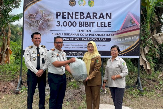 Dukung Pembinaan Kemandirian, LPKA Palangka Raya Terima 3.000 Bibit Lele