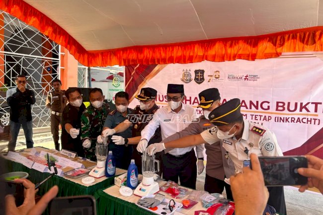 Lapas Tolitoli Hadiri Pemusnahan Barang Bukti Inkracht, Perkuat Kolaborasi APH
