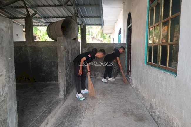 Rutan Majene Bersihkan Tempat Ibadah, Wujudkan Pemasyarakatan Berdampak