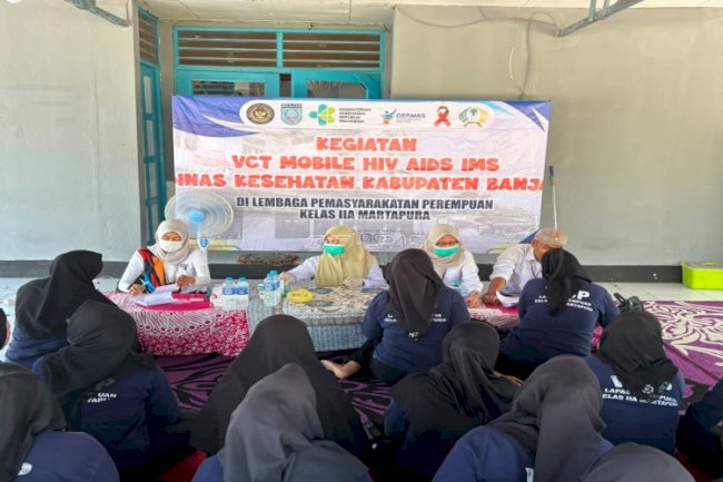 Lapas Perempuan Martapura Gandeng Puskesmas Martapura 1 Gelar VCT Mobile bagi 100 Warga Binaan