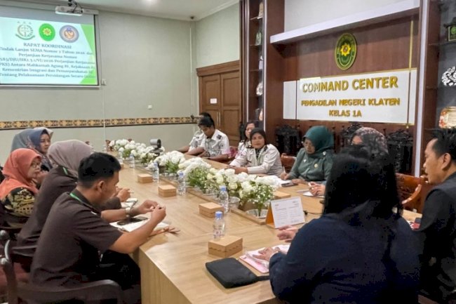 Bapas Klaten, APH, dan Penasihat Hukum se-Kab. Klaten Dukung Implementasi Persidangan Berbasis Elektronik 
