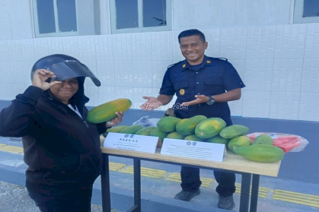Buka Booth di Area PTSP, Lapas Piru Jual Hasil Panen Warga Binaan