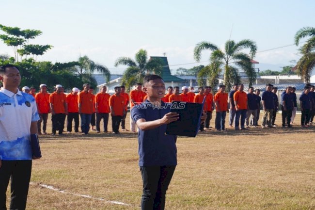 Sambut HUT Ke-81 RI, Lapas Banjarbaru Gelar Porseni Petugas dan Warga Binaan