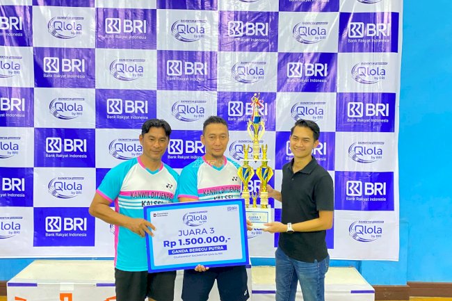 Kanwil Ditjenpas Kalsel Raih Juara III Badminton Tournament Qlola by BRI 2026