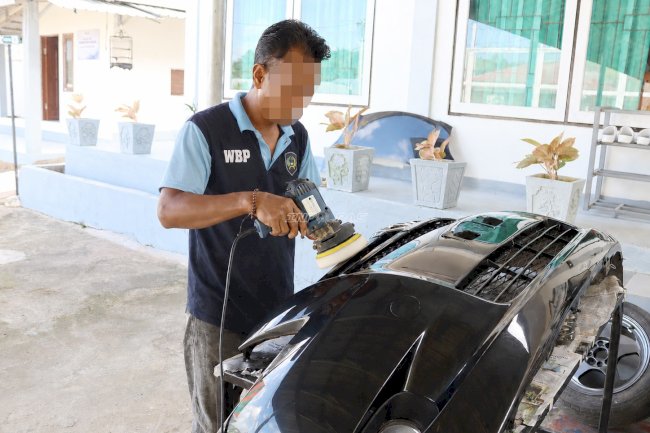 Lapas Batulicin Cetak Warga Binaan Terampil Melalui Program Deko Mobil