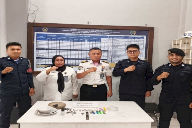 Pastikan Situasi Kamtib Kondusif, Lapas Namlea Gelar Razia Blok Hunian