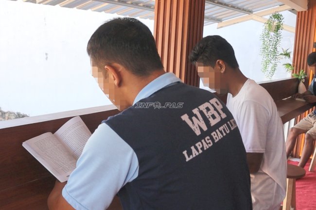 Pembinaan Literasi Terus Tumbuh, Pojok Baca Lapas Batulicin Hadir dengan Wajah Baru