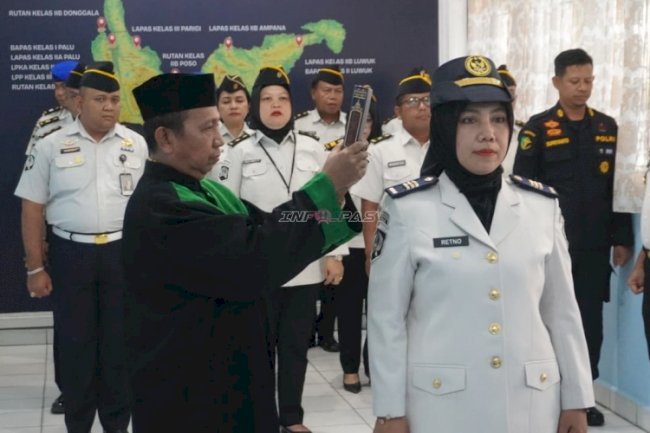 Lantik Pejabat Manajerial, Kakanwil Ditjenpas Sulteng Dorong Adaptasi Cepat dan Inovasi Layanan Pemasyarakatan