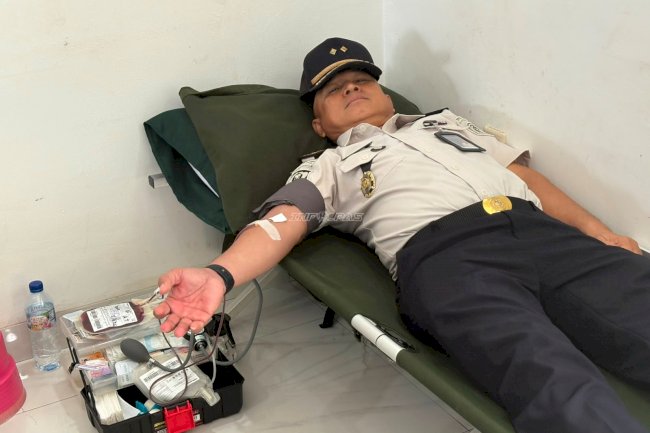 Peduli Kemanusiaan, Lapas Kotabaru Ikuti Donor Darah HUT Ke-1 Kodam XXII/Tambun Bungai