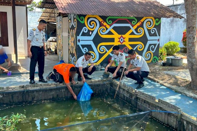 Tebar 700 Bibit, Rutan Marabahan Siap Kembangkan Budidaya Lele