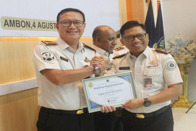 Anev Triwulan II, Lapas Ambon Sabet Dua Penghargaan Bergengsi 