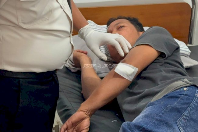 Klinik Lapas Mojokerto Berikan Pertolongan Medis kepada Pengendara Terjatuh