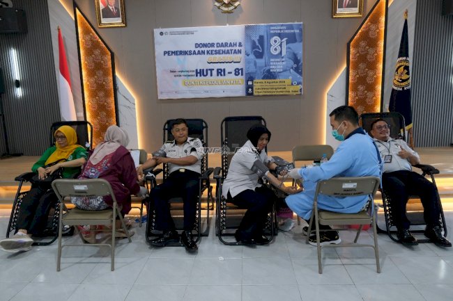 Peduli Kemanusiaan, Kanwil Ditjenpas Babel Gelar Donor Darah dan Pemeriksaan Kesehatan Gratis