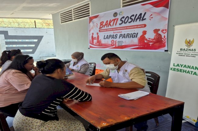 Lapas Parigi dan BAZNAS Gelar Cek Kesehatan Gratis dan Edukasi Bahaya Tatto bagi Warga Binaan
