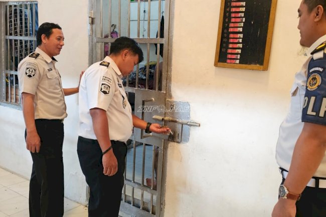 Perkuat Pengamanan, Lapas Pangkalpinang Rotasi Gembok Hunian