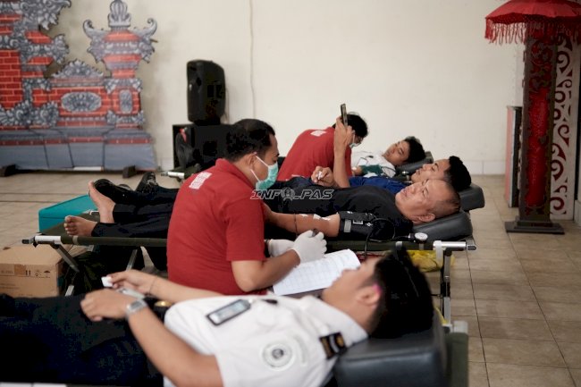 Lapas Tabanan Sumbang 15 Kantong Darah Sambut HUT Ke-81 RI