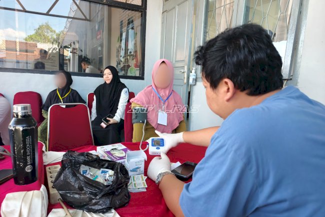Lapas Tanjungpandan Gelar Donor Darah dan Cek Kesehatan Sambut HUT Ke-81 RI
