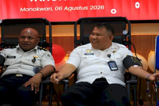 Semarak HUT Ke-81 RI, Ditjenpas dan Ditjenim Papua Barat Kolaborasi Donor Darah untuk Masyarakat