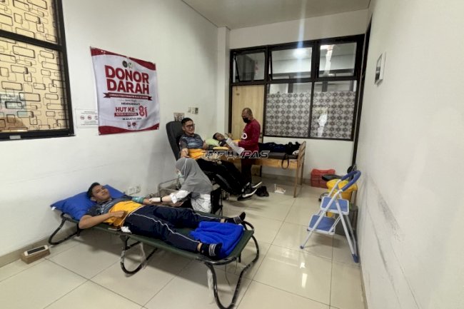 Semarakkan HUT Ke-81 RI, Lapas Tanjung Gelar Donor Darah