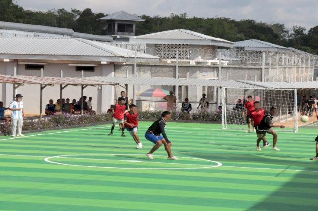 Semangat Merah Putih, Lapas Batulicin Semarakkan HUT Ke-81 RI lewat Futsal dan Voli