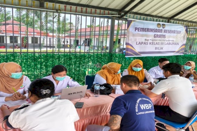 Lapas Labuhan Bilik dan Puskesmas Gelar Cek Kesehatan Gratis