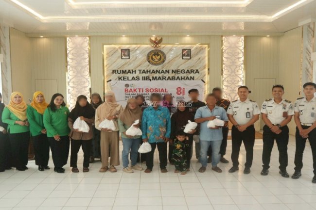Isi Semangat Kemerdekaan, Rutan Marabahan Berbagi Kepedulian melalui Bakti Sosial