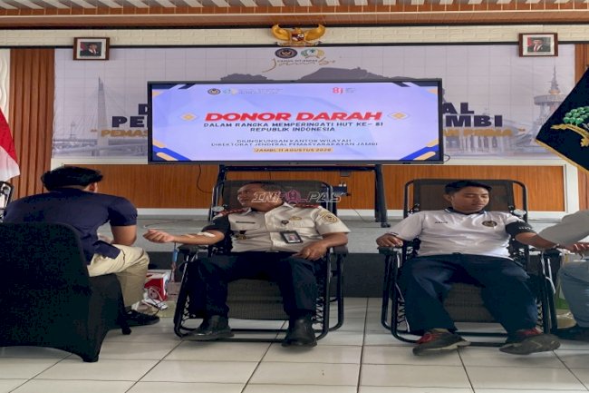 Peringati HUT Ke-81 RI, Kanwil Ditjenpas Jambi Gelar Donor Darah 