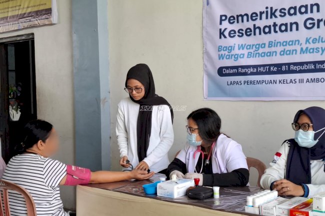 Tebar Manfaat Jelang HUT RI, Lapas Perempuan Ambon Gelar Pemeriksaan Kesehatan Gratis