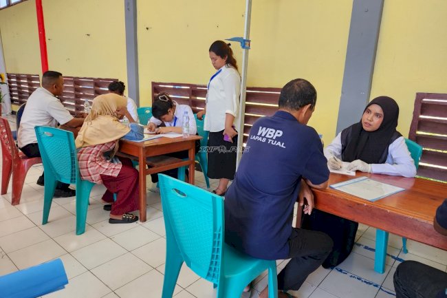 Lapas Tual Gelar Pemeriksaan Kesehatan Gratis bagi Pegawai dan Warga Binaan