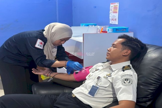 Semarak HUT Ke-81 RI, Rutan Pelaihari Gelar Donor Darah