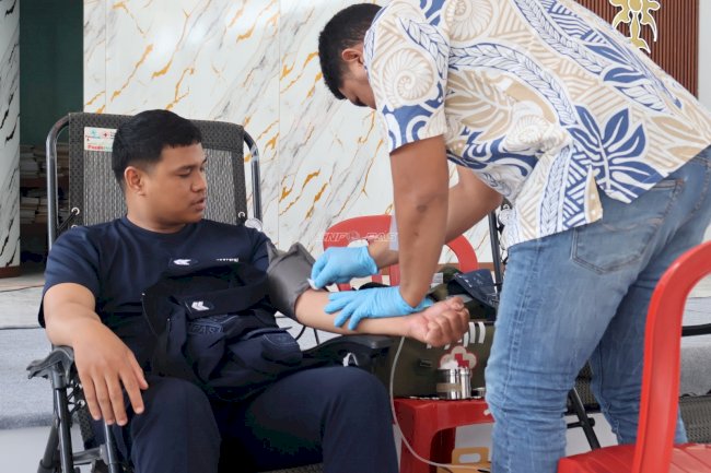 Jelang HUT RI, LPKA Ambon Ikut Aksi Donor Darah dan Cek Kesehatan