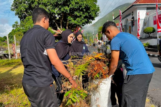 Sambut HUT RI, Lapas Bandanaira Bersihkan Lingkungan dan Situs Sejarah