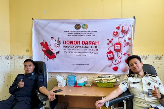 Semarak Kemerdekaan, Lapas Leok Donorkan Darah bagi Masyarakat